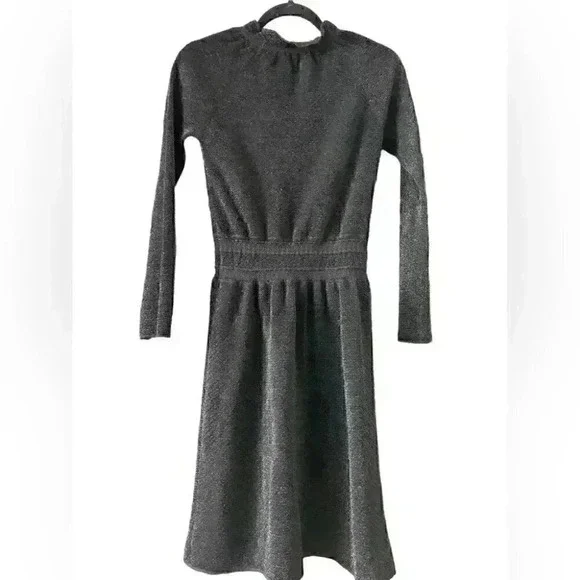 Tory Burch Women’s Isabelle Blouson Ruffle Neck Cocktail Dress Black Size Medium - Picture 3 of 12